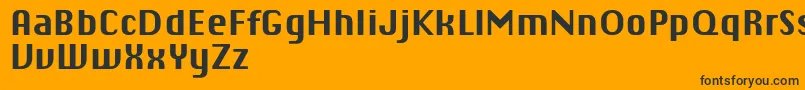 ChiqReducedBold Font – Black Fonts on Orange Background