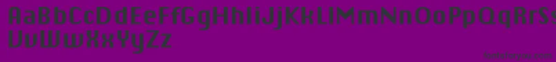 Czcionka ChiqReducedBold – czarne czcionki na fioletowym tle