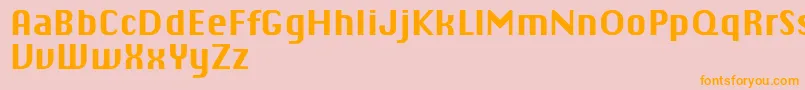 ChiqReducedBold Font – Orange Fonts on Pink Background