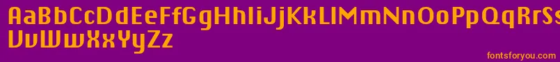 ChiqReducedBold Font – Orange Fonts on Purple Background