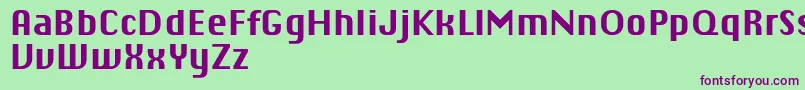 ChiqReducedBold Font – Purple Fonts on Green Background