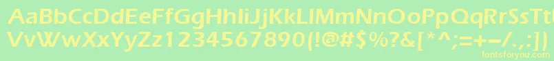 Evrsd Font – Yellow Fonts on Green Background