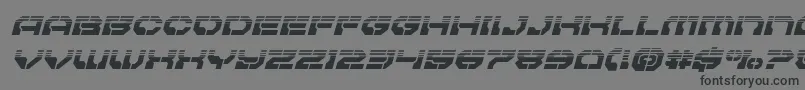 フォントPulsarclasshalfital – 黒い文字の灰色の背景