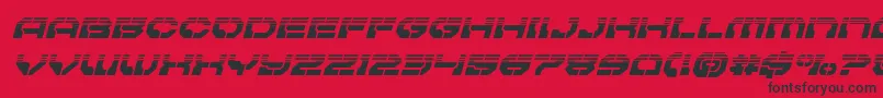 Pulsarclasshalfital Font – Black Fonts on Red Background