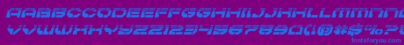 Pulsarclasshalfital Font – Blue Fonts on Purple Background