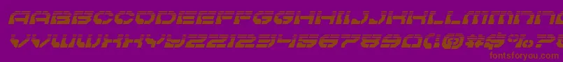 Pulsarclasshalfital Font – Brown Fonts on Purple Background