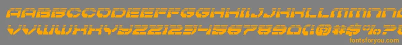 Pulsarclasshalfital Font – Orange Fonts on Gray Background