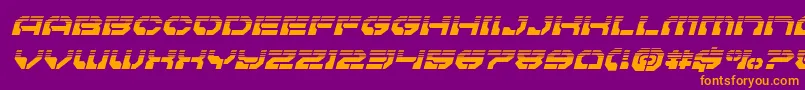 Pulsarclasshalfital Font – Orange Fonts on Purple Background