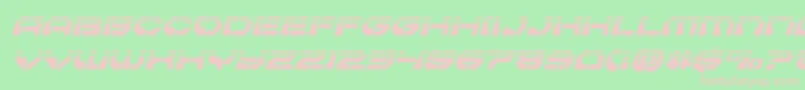 Pulsarclasshalfital Font – Pink Fonts on Green Background