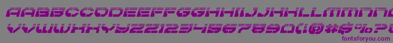 フォントPulsarclasshalfital – 紫色のフォント、灰色の背景