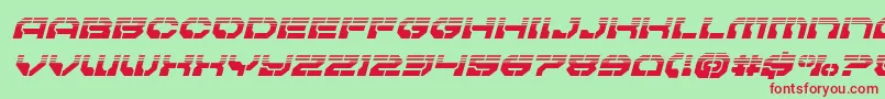 Pulsarclasshalfital Font – Red Fonts on Green Background