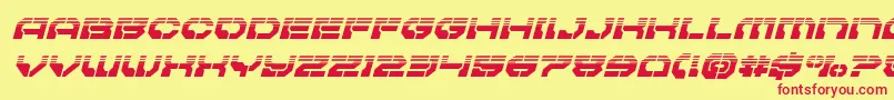 Pulsarclasshalfital Font – Red Fonts on Yellow Background