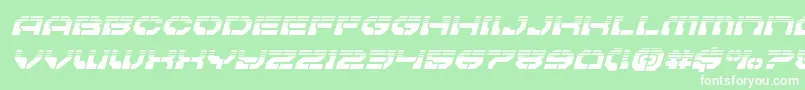 Pulsarclasshalfital Font – White Fonts on Green Background