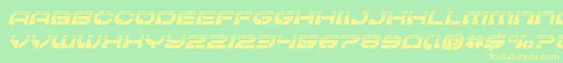 Pulsarclasshalfital Font – Yellow Fonts on Green Background