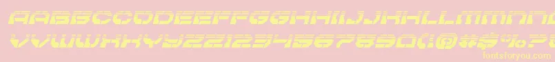 Pulsarclasshalfital Font – Yellow Fonts on Pink Background