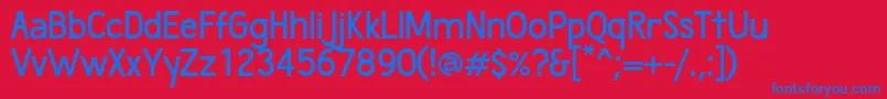 WumbologySemibold Font – Blue Fonts on Red Background