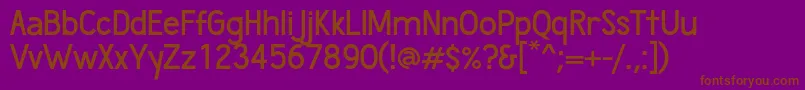 WumbologySemibold Font – Brown Fonts on Purple Background