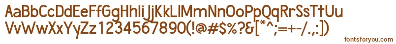 Шрифт WumbologySemibold – коричневые шрифты на белом фоне