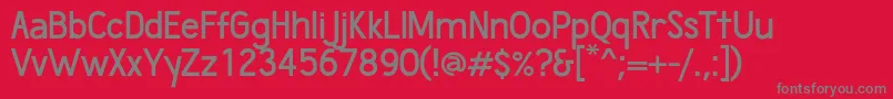 WumbologySemibold Font – Gray Fonts on Red Background