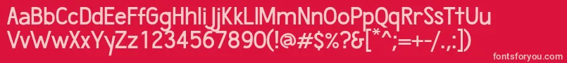 WumbologySemibold Font – Pink Fonts on Red Background