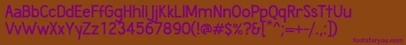 WumbologySemibold Font – Purple Fonts on Brown Background