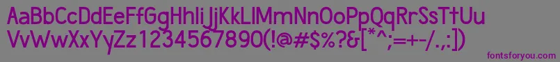 Шрифт WumbologySemibold – фиолетовые шрифты на сером фоне