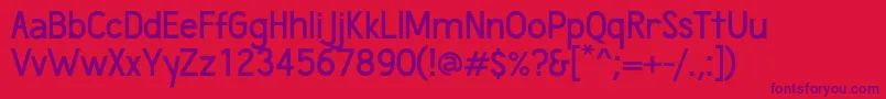 fuente WumbologySemibold – Fuentes Moradas Sobre Fondo Rojo