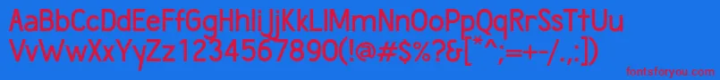 Police WumbologySemibold – polices rouges sur fond bleu