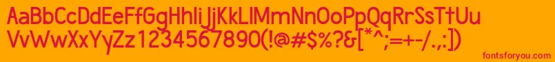WumbologySemibold Font – Red Fonts on Orange Background