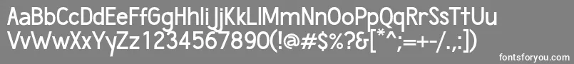 WumbologySemibold Font – White Fonts on Gray Background