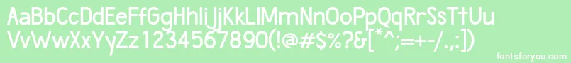 WumbologySemibold Font – White Fonts on Green Background
