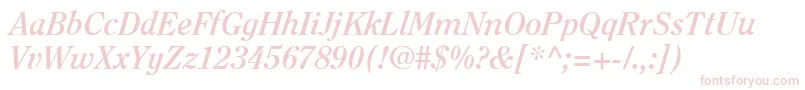 ItcClearfaceLtBoldItalic Font – Pink Fonts on White Background