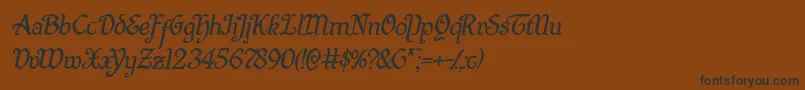 Quillswordital Font – Black Fonts on Brown Background