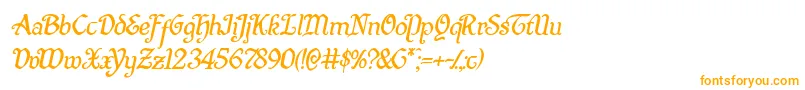 Quillswordital Font – Orange Fonts on White Background