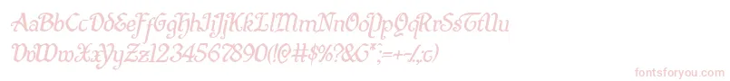 Quillswordital Font – Pink Fonts on White Background