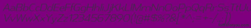 AthabascaLtIt Font – Black Fonts on Purple Background