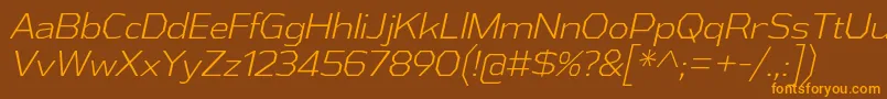 AthabascaLtIt Font – Orange Fonts on Brown Background