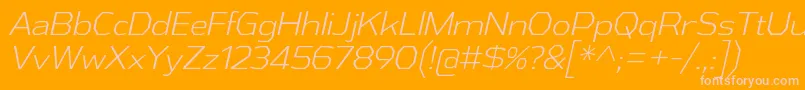 AthabascaLtIt Font – Pink Fonts on Orange Background