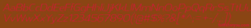 AthabascaLtIt Font – Red Fonts on Brown Background