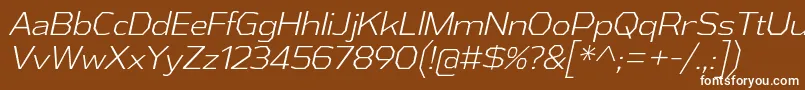 AthabascaLtIt Font – White Fonts on Brown Background