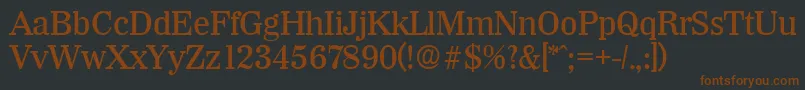 Шрифт WichitaMedium – коричневые шрифты на чёрном фоне