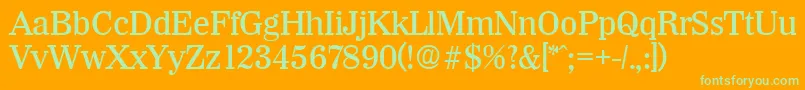 WichitaMedium Font – Green Fonts on Orange Background