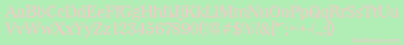 WichitaMedium Font – Pink Fonts on Green Background