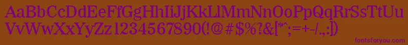 WichitaMedium Font – Purple Fonts on Brown Background