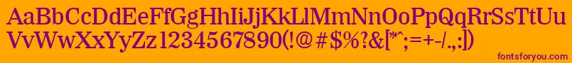 WichitaMedium Font – Purple Fonts on Orange Background