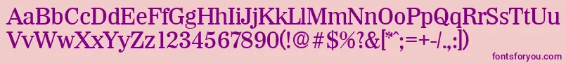 WichitaMedium Font – Purple Fonts on Pink Background