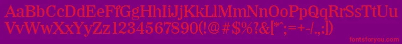 WichitaMedium Font – Red Fonts on Purple Background