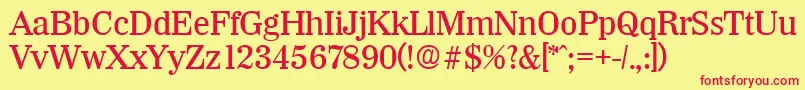 WichitaMedium Font – Red Fonts on Yellow Background