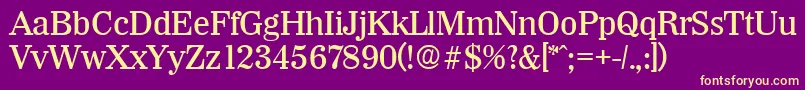 WichitaMedium Font – Yellow Fonts on Purple Background