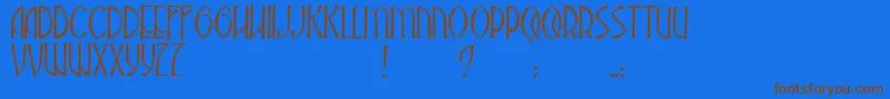JmhAbadesa Font – Brown Fonts on Blue Background